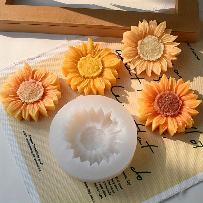 Soap Making Kit - Vibrant 3D Sunflower Silicone Mold for