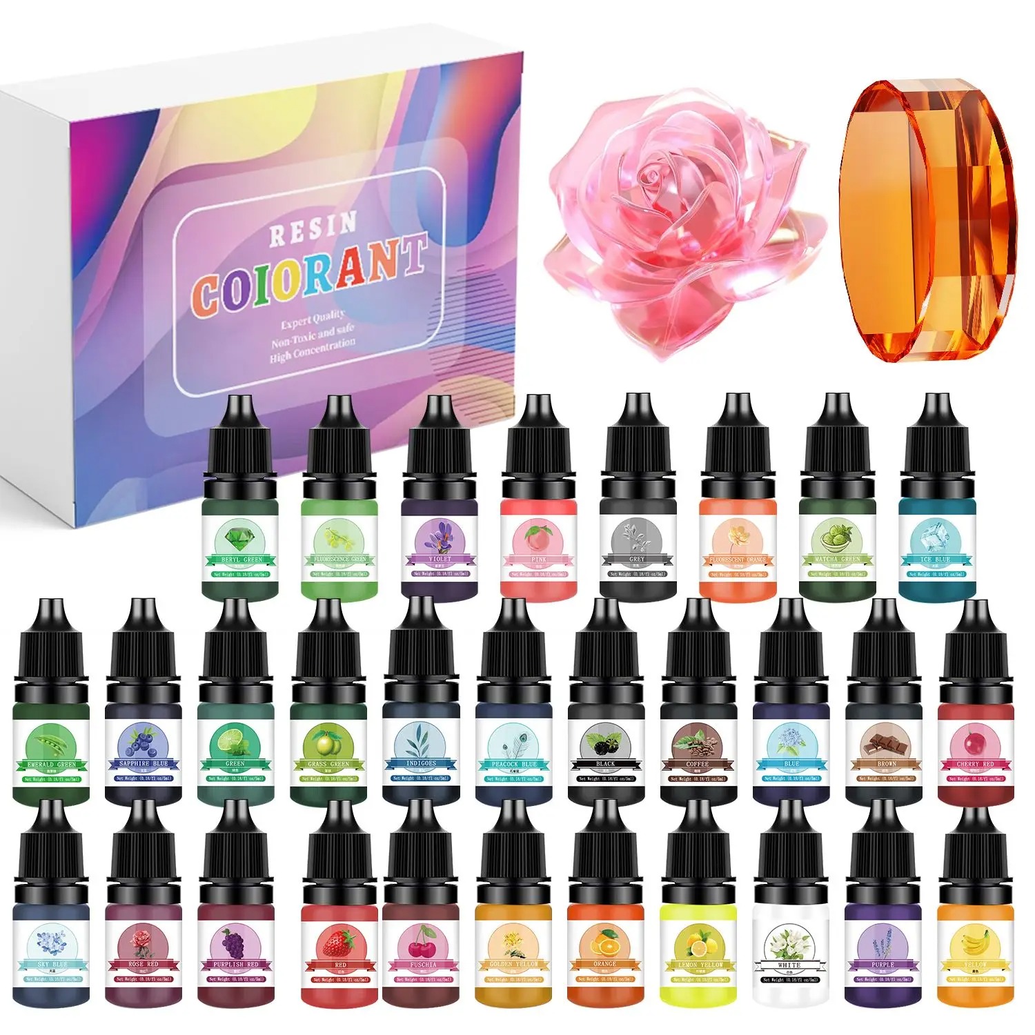 Soap Making Kit - 30Colors 5ml Epoxy Resin Pigment Kits
