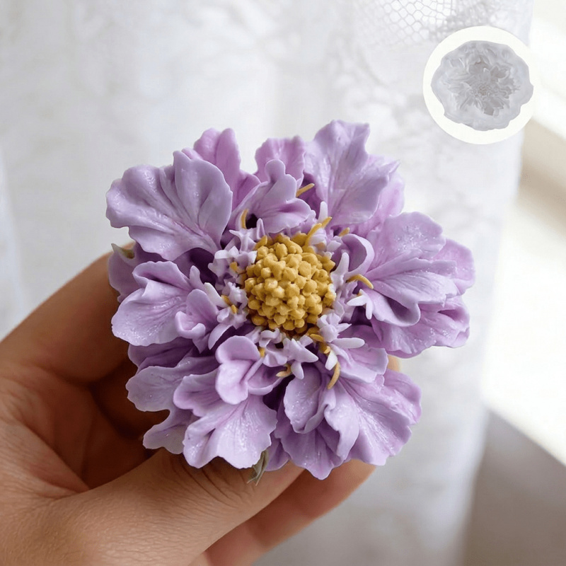 Soap Making Kit - 1 Dreamy Blue Potted Flower Silicone