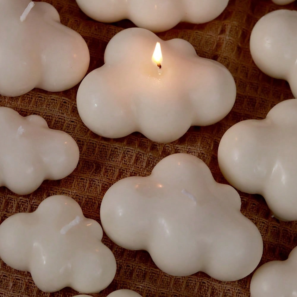 Soap Making Kit Amazon - 3pcs/Set Cute Cloud Shape Silicone Candle