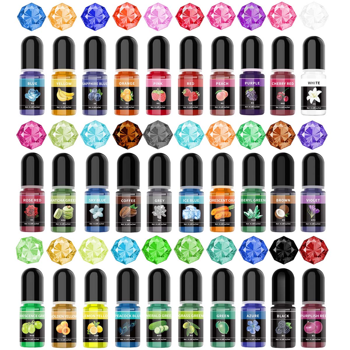 Soap Making Kit - 5ml/Bottle Epoxy Resin Pigment Liquid Colorant