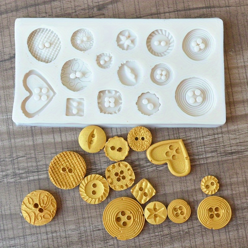 Buttons Shape Silicone Mold Si - Soap Making Kit ulasan dan harga