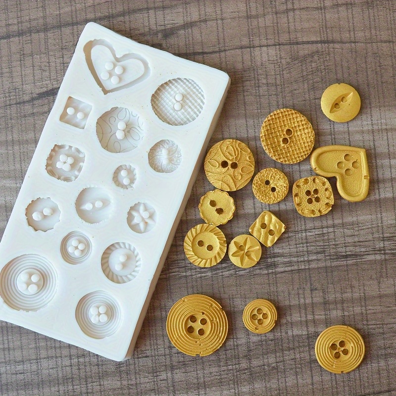 Buttons Shape Silicone Mold Si - Soap Making Kit ulasan dan harga