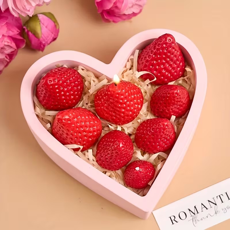 Strawberry Silicone Candle Mol - Soap Making Kit ulasan dan harga