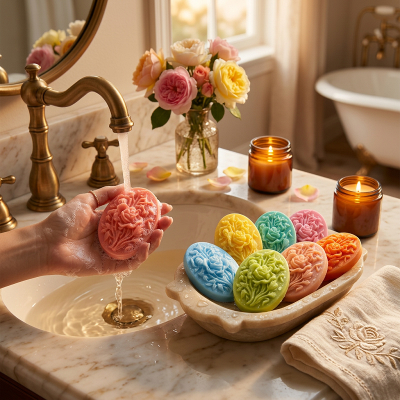 4 Silicone mold with flower sh - Soap Making Kit ulasan dan harga